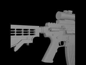 M4A1 assault rifle weapon 3D Model