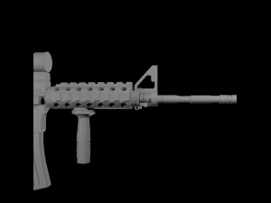 M4A1 assault rifle weapon 3D Model