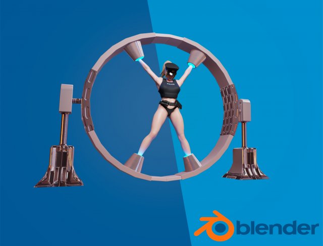 Electro grapple mount 3D Модель .c4d .max .obj .3ds .fbx .stl .blend 