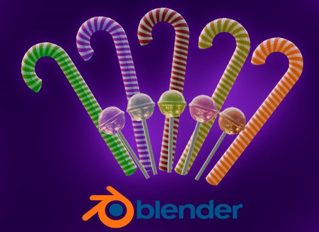 Lollipops Modello 3D .c4d .max .obj .3ds .fbx .stl .blend 