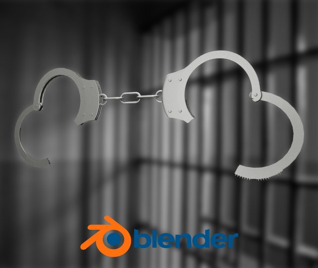 Handcuffs Model 3D .c4d .max .obj .3ds .fbx .stl .blend 