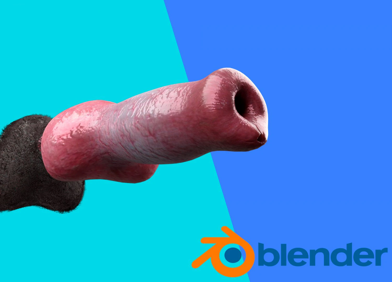 Cane Pene Modello 3D .c4d .max .obj .3ds .fbx .stl .blend 