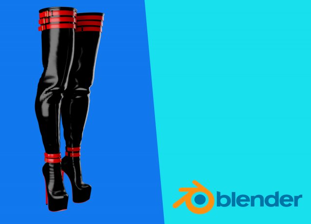 High heels 3D Model .c4d .max .obj .3ds .fbx .stl .blend 