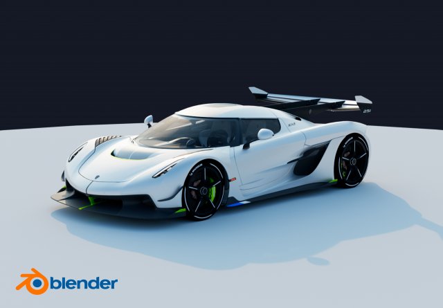 Koenigsegg Jesko 3D Model .c4d .max .obj .3ds .fbx .stl .blend 