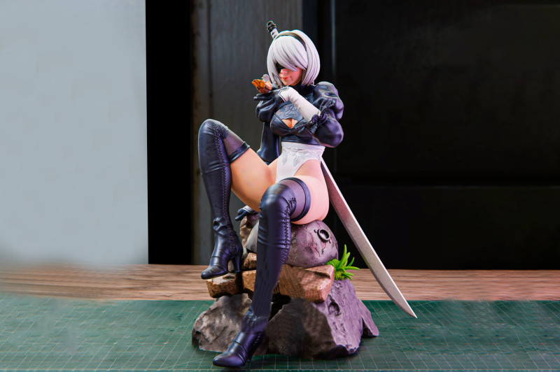 Automata 2b Collectible Figurine print 3D प्रिंट मॉडल .c4d .max .obj .3ds .fbx .stl .blend 