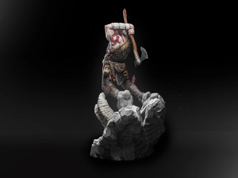 收藏版战神雕像奎托斯印刷品 3D 打印模型