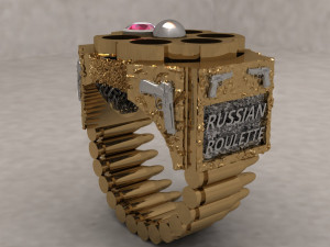 Bullet ring men stl Modelo de impresión 3D
