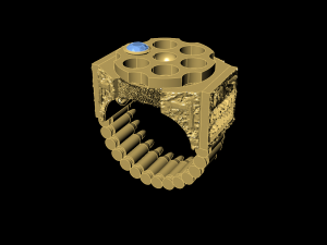 Bullet ring men stl Modelo de impresión 3D