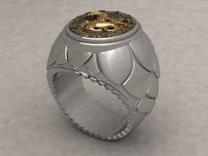 Capricorn unisex ring 3D Print Model