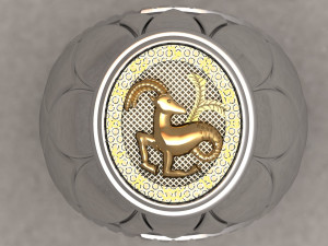 Capricorn unisex ring Modelo de impresión 3D