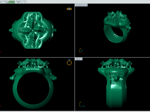 Buffalo fighting ring Modello di stampa 3D