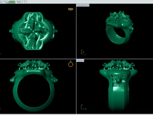 Buffalo fighting ring 3D Print Model