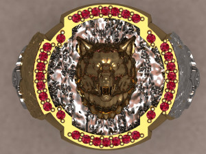 Wolf head men ring 3D 打印模型