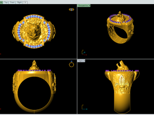 Wolf head men ring 3D 打印模型