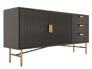 Modern Wooden Drawer 3D मॉडल
