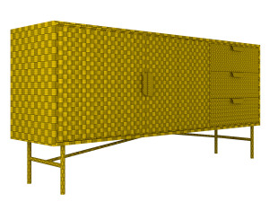 Modern Wooden Drawer 3D 模型