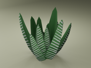 Stylized hand-painted succulent plants Modelo 3D