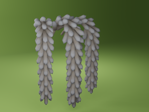 Stylized hand-painted succulent plants Modelo 3D