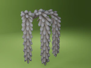 Stylized hand-painted succulent plants 3D Model