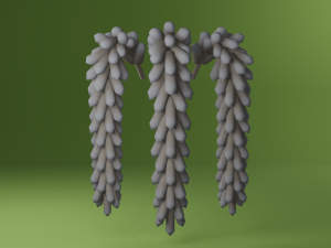 Stylized hand-painted succulent plants Modelo 3D