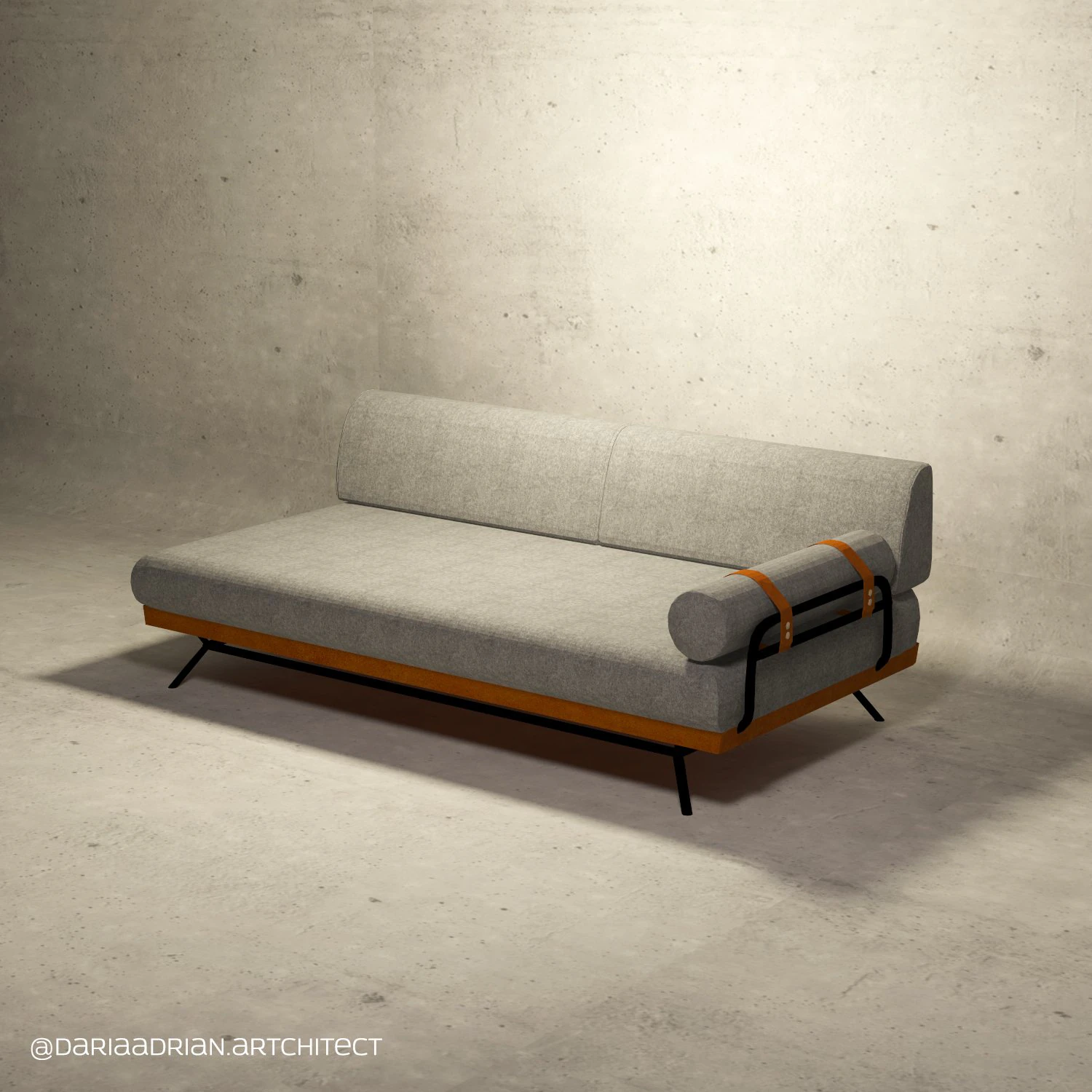 Sof&aacute; moderno Simonne. Modelo 3D .c4d .max .obj .3ds .fbx .stl .blend 