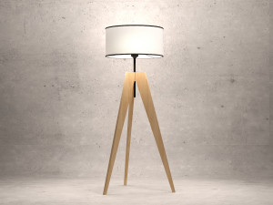Floor Lamp Artdeco wooden legs Modelo 3D