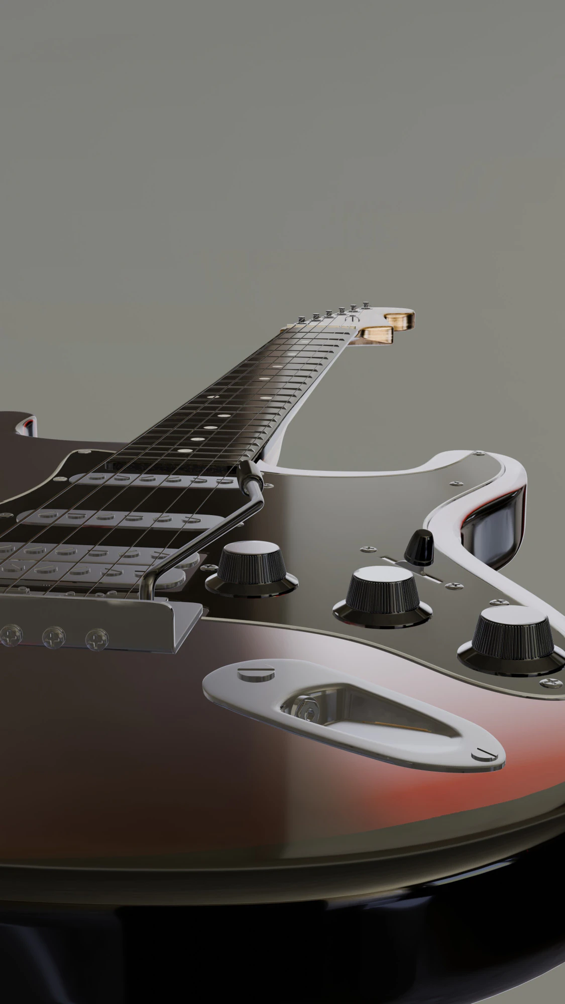Guitar Fender Stratocaster 3D Model .c4d .max .obj .3ds .fbx .stl .blend