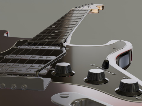 Guitar Fender Stratocaster 3D Модель