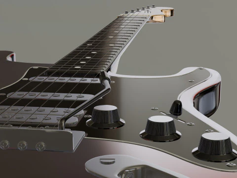 Guitarra Fender Stratocaster Modelo 3D