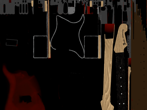 Guitar Fender Stratocaster 3D 모델