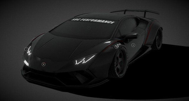 Huracan 3Dモデル .c4d .max .obj .3ds .fbx .stl .blend 