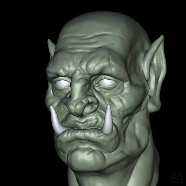 орк 3D Модель .c4d .max .obj .3ds .fbx .stl .blend 