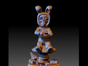 White rabbit halloween 3D Print Model