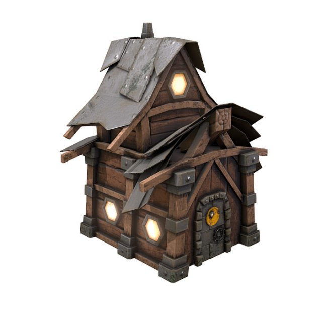 Fantasy house 3D 模型 .c4d .max .obj .3ds .fbx .stl .blend
