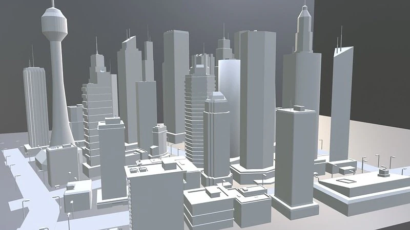 Ciudad Modelo 3D .c4d .max .obj .3ds .fbx .stl .blend 