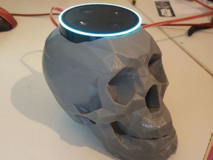 3dprint Skull echo dot holder 3D Print Model