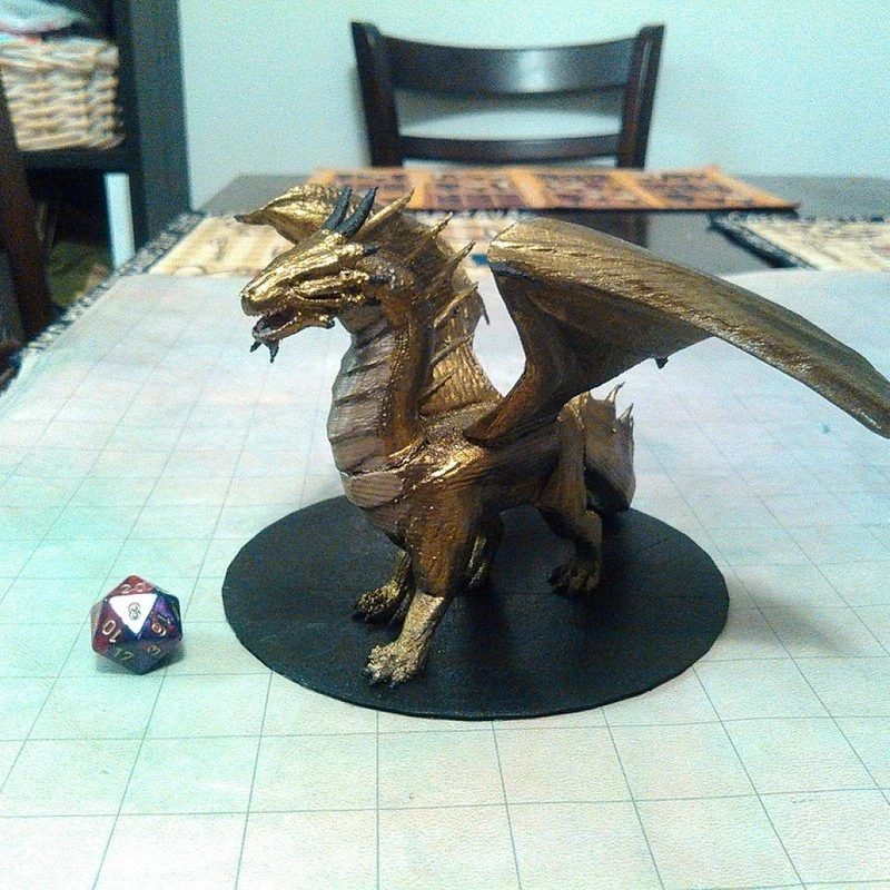 3dprint Bronze Dragon 3D Print Model .c4d .max .obj .3ds .fbx .stl .blend 
