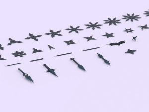 Shuriken ninja pack 3d 3Dモデル