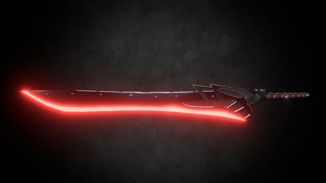 Fantasy Sword 3D 3D Model .c4d .max .obj .3ds .fbx .stl .blend 