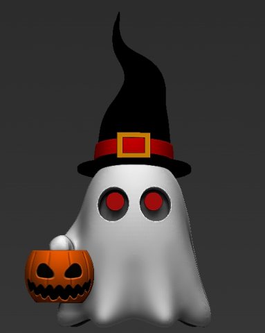 Halloween Ghost - fantasmita p 3Dプリントモデル .c4d .max .obj .3ds .fbx .stl .blend 