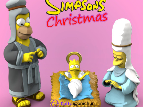 THE SIMPSONS CHRISTMAS 3Dプリントモデル