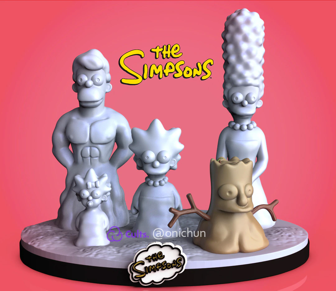 THE SIMPSONS SNOW 3D Print Model .c4d .max .obj .3ds .fbx .stl .blend
