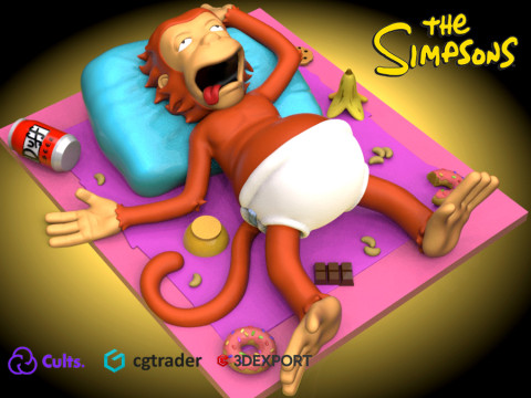 MOJO - THE SIMPSONS MONKEY 3Dプリントモデル