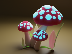 Mushrooms 3D मॉडल