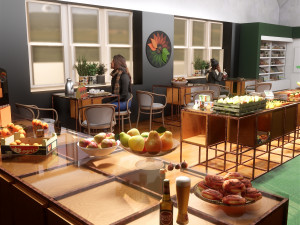 FOOD MARKET 3D Model