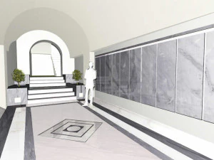 Wejście z marmuru z Carrary i Bardiglio Model 3D