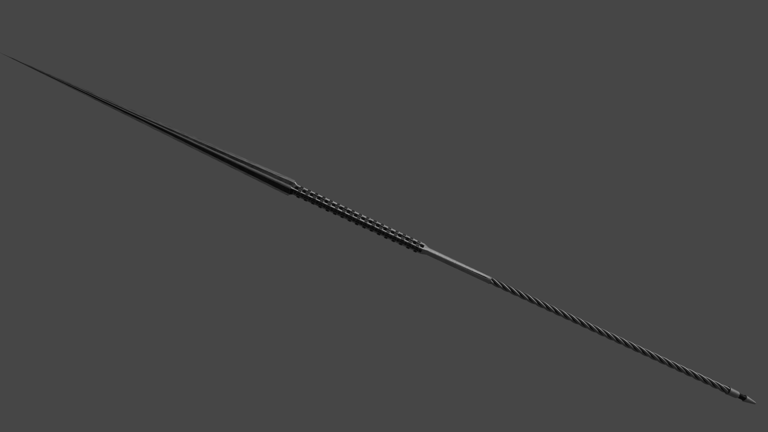 Steel spear 3D Model .c4d .max .obj .3ds .fbx .stl .blend