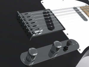 Telecaster Guitar Modelo 3D
