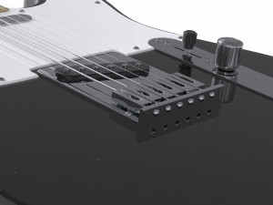 Telecaster Guitar Modelo 3D