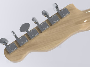 Telecaster Guitar Modelo 3D